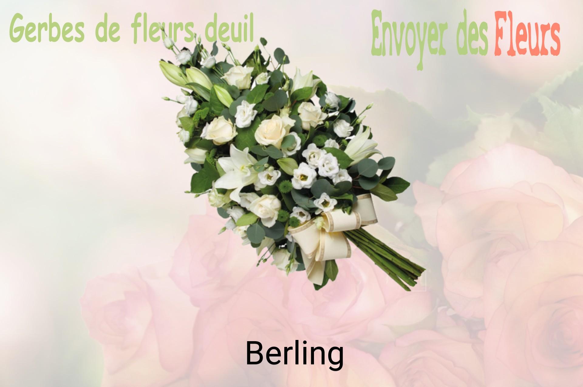 Gerbe de fleurs de deuil livrée à Berling